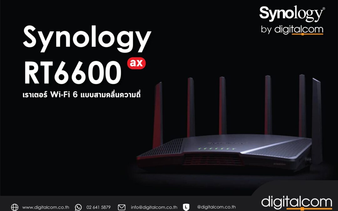 Synology RT6600ax Router Wi-Fi 6 แบบสามคลื่นความถี่