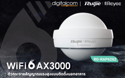 Reyee Wi-Fi 6 AX3000 รุ่น RG-RAP6262 Access Point ติดตั้งภายนอกอาคารกระจายสัญญานรอบทิศทางประสิทธิภาพสูง