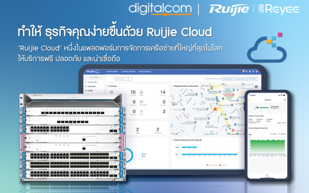 “Ruijie Cloud” แพลตฟอร์มการจัดการเครือข่ายที่ใหญ่ที่สุดในโลก ของแบรนด์ดังอย่าง Ruijie Networks แบรนด์ชั้นนำด้าน ICT ระดับองค์กร