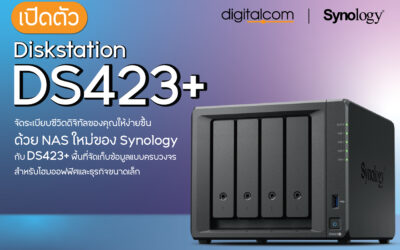 DS423+ ศูนย์รวมพื้นที่จัดเก็บข้อมูลขนาดกะทัดรัดพร้อมความเป็นเจ้าของข้อมูล 100%