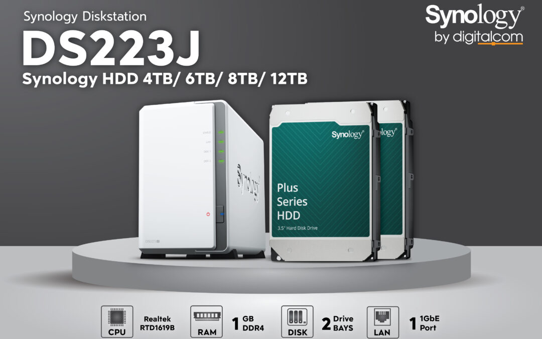 จัดชุดคุ้ม! NAS Synology DS223J พร้อม HDD Synology